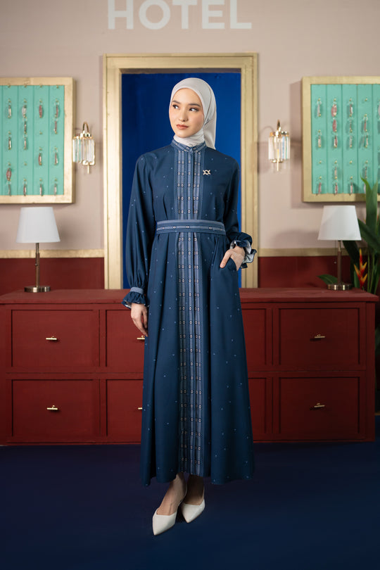 Jeanne Dress (Minor) Deep Ocean