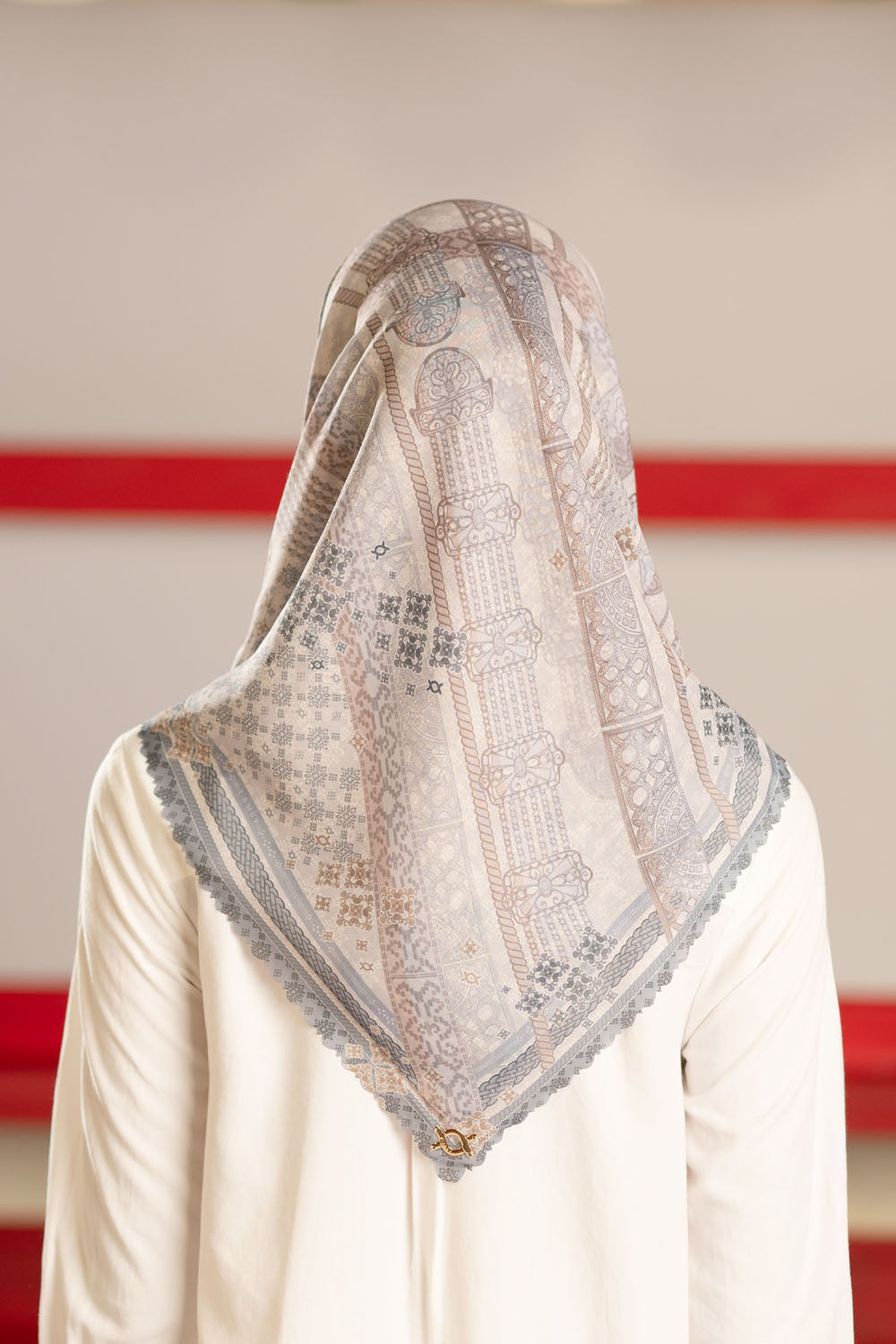 Neera Scarf Ivory Calico