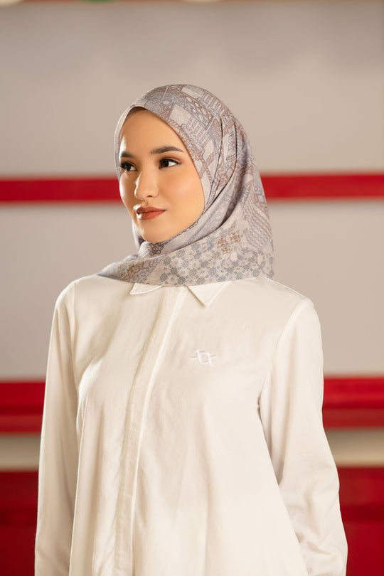 Neera Scarf Ivory Calico