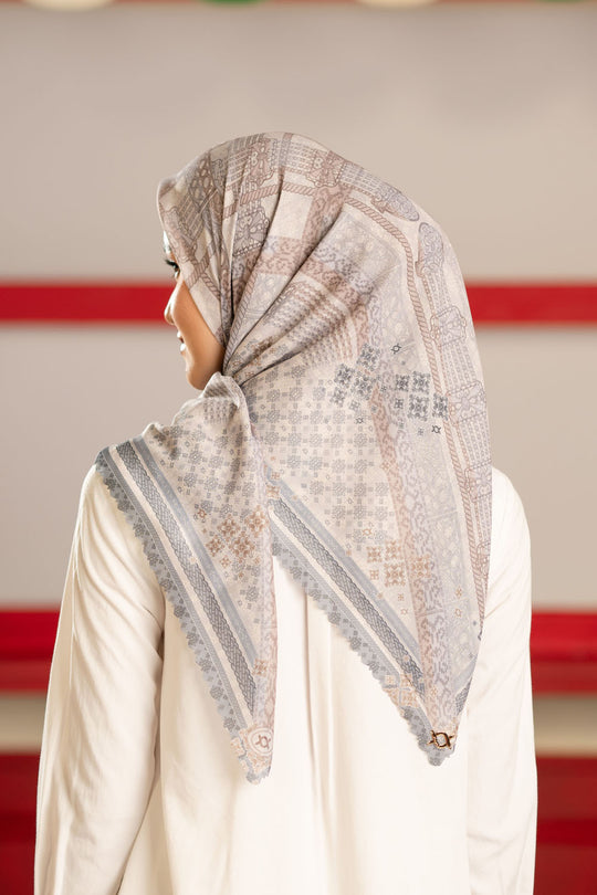 Neera Scarf Ivory Calico