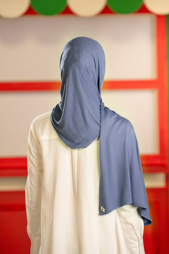 Aelin Pashmina Faded Denim