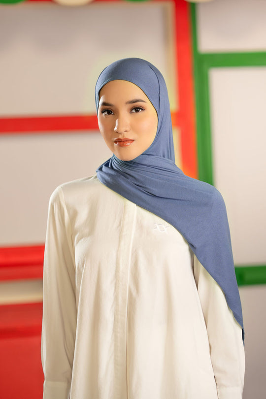 Aelin Pashmina Faded Denim