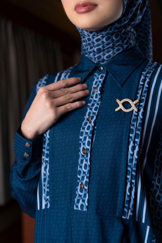 Minera Dress (Minor) Blue Pansy