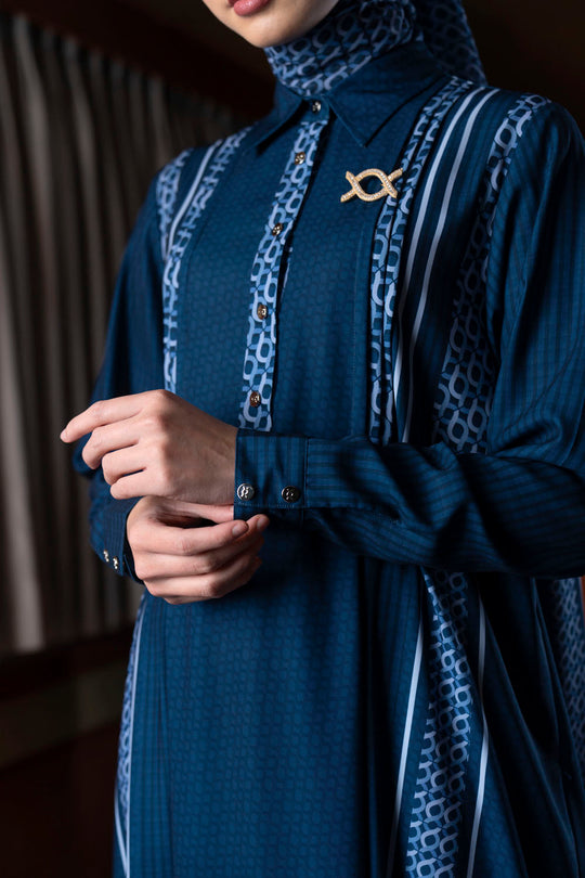 Minera Dress (Minor) Blue Pansy