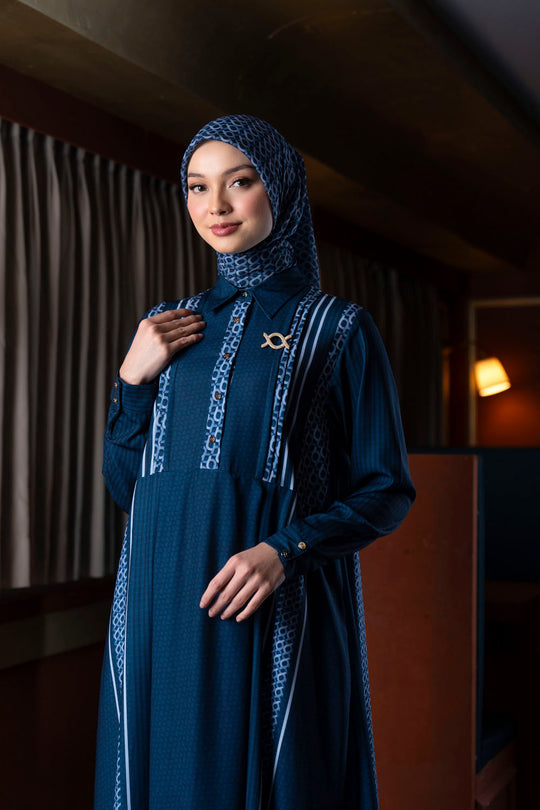 Minera Dress (Minor) Blue Pansy