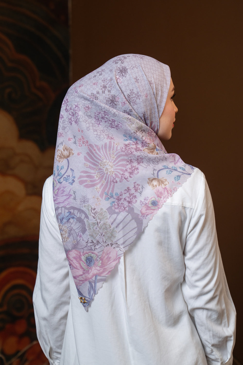 Emira Scarf Heather Rose