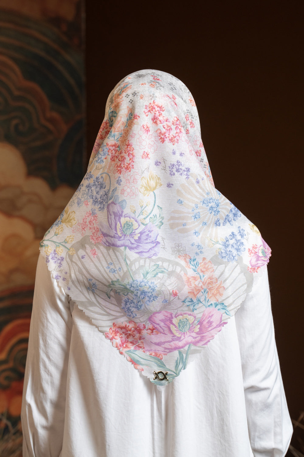 Emira Scarf Spring Leaf