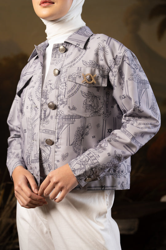 Seraya Jacket Griege Poplin