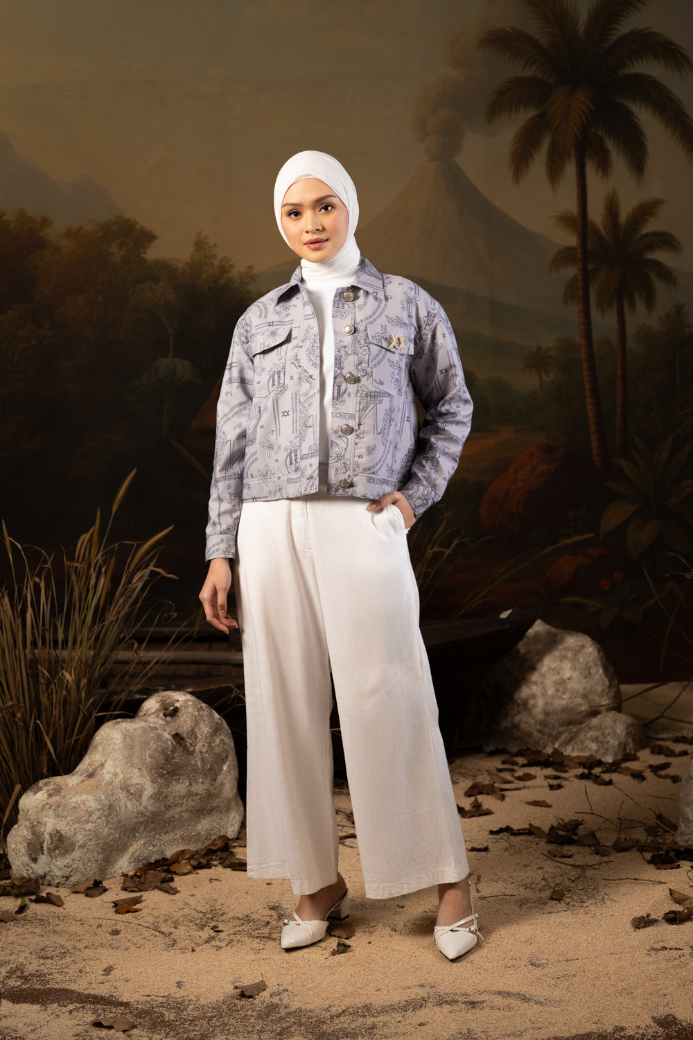 Seraya Jacket Griege Poplin