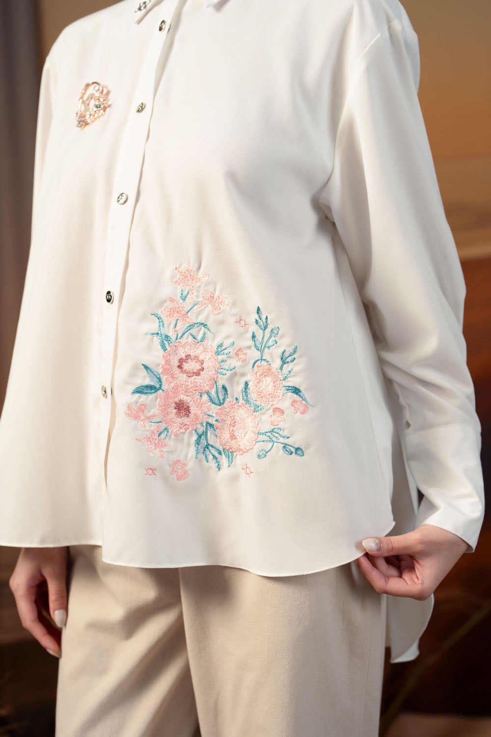 Mirbelia Shirt Feather Blush