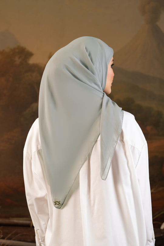 Shaira Square Hijab Instan Aloe Grey