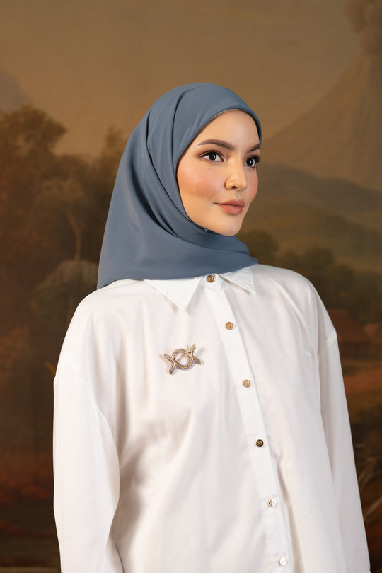 Shaira Square Hijab Instan Flagstone Grey