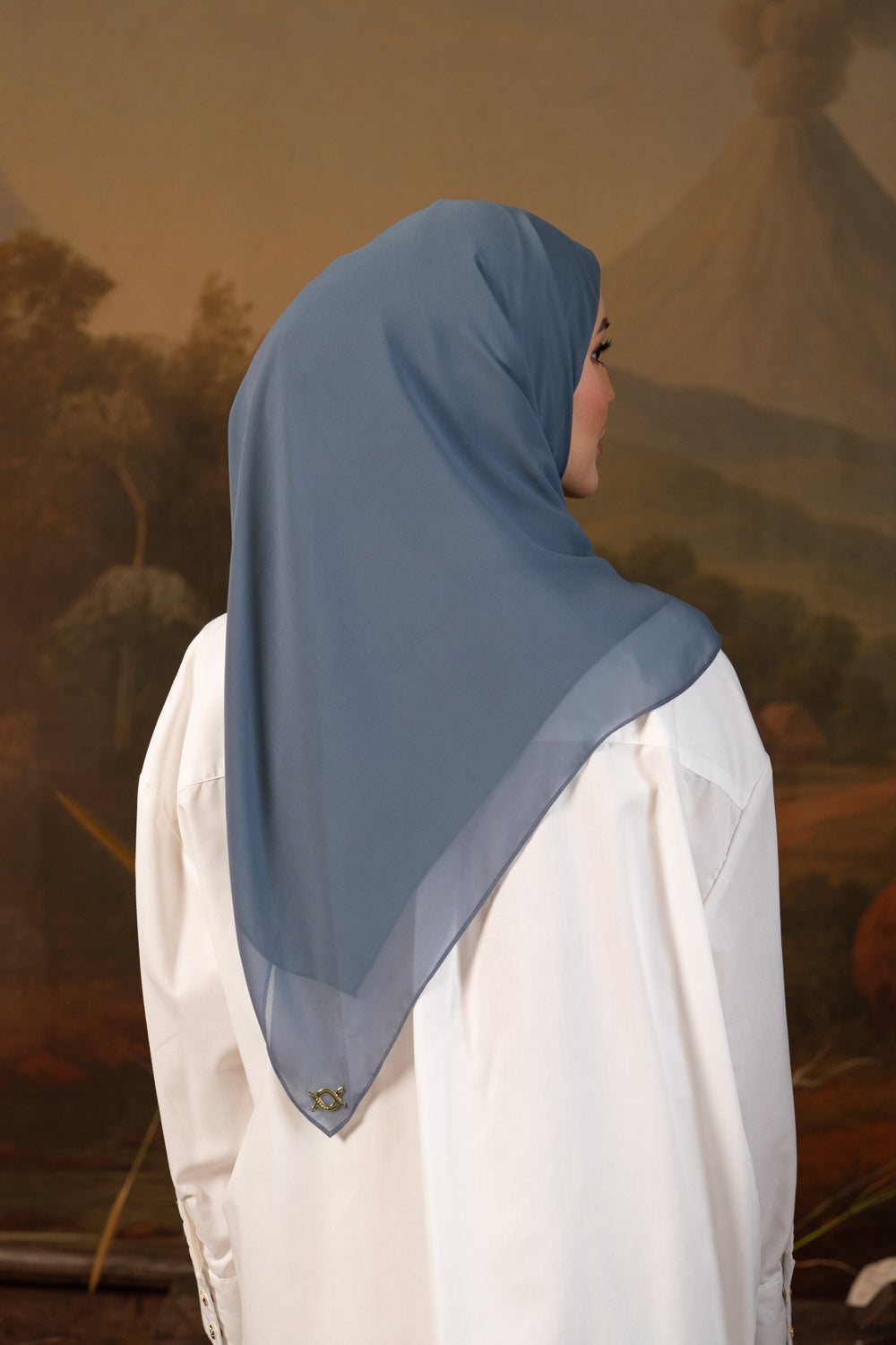 Shaira Square Hijab Instan Flagstone Grey