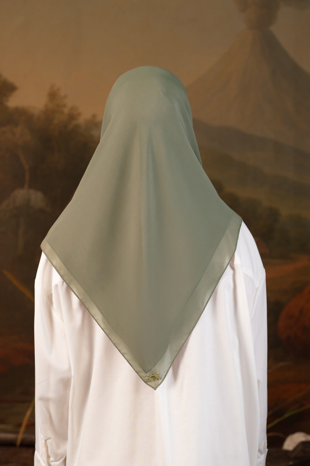 Shaira Square Hijab Instan Olive Branch