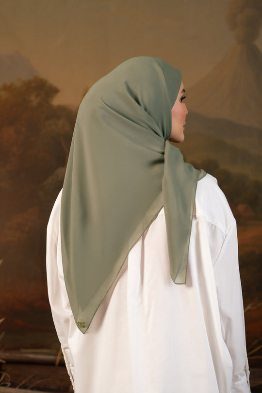 Shaira Square Hijab Instan Olive Branch