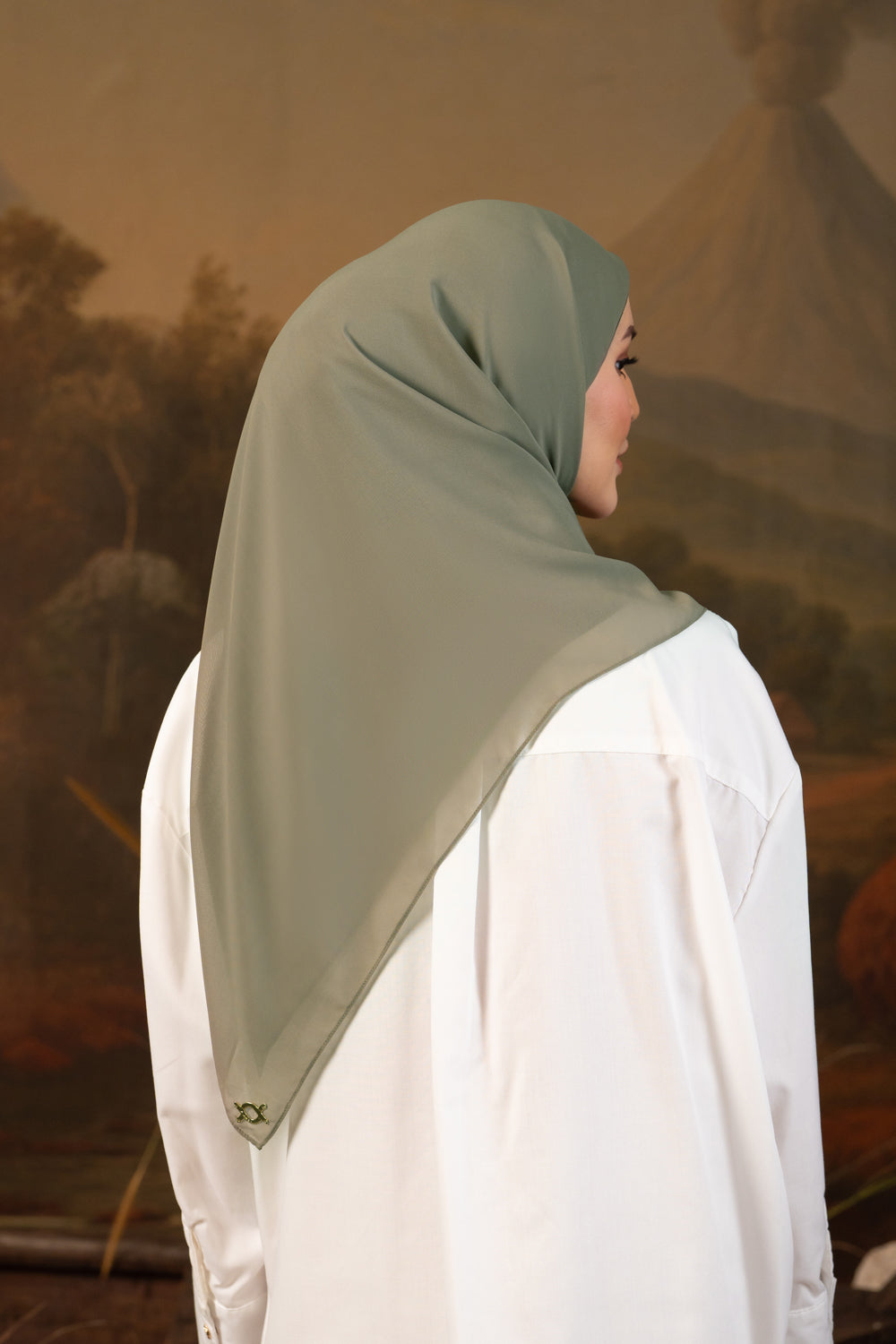 Shaira Square Hijab Instan Olive Branch