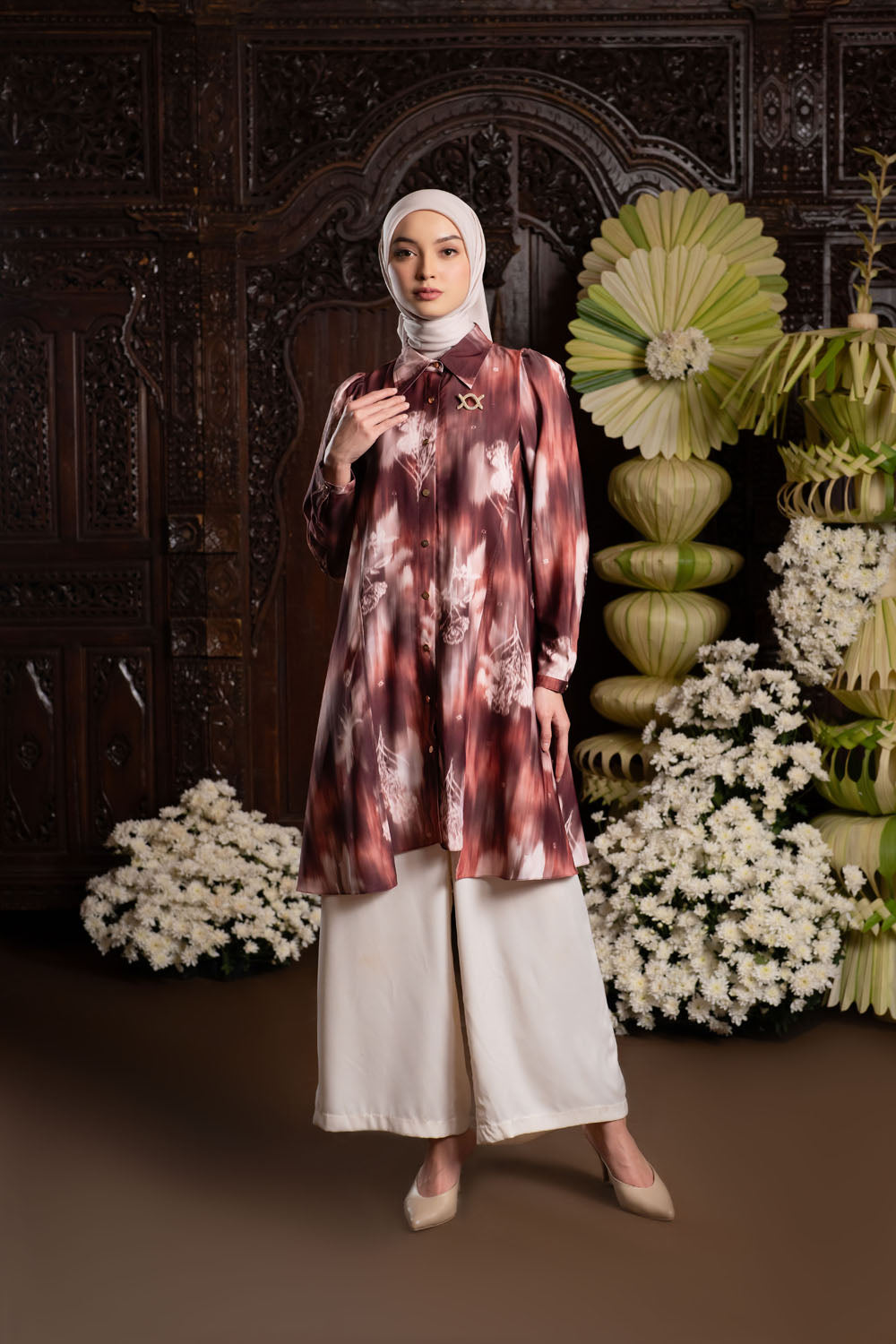 Selara Tunic Dark Crimson