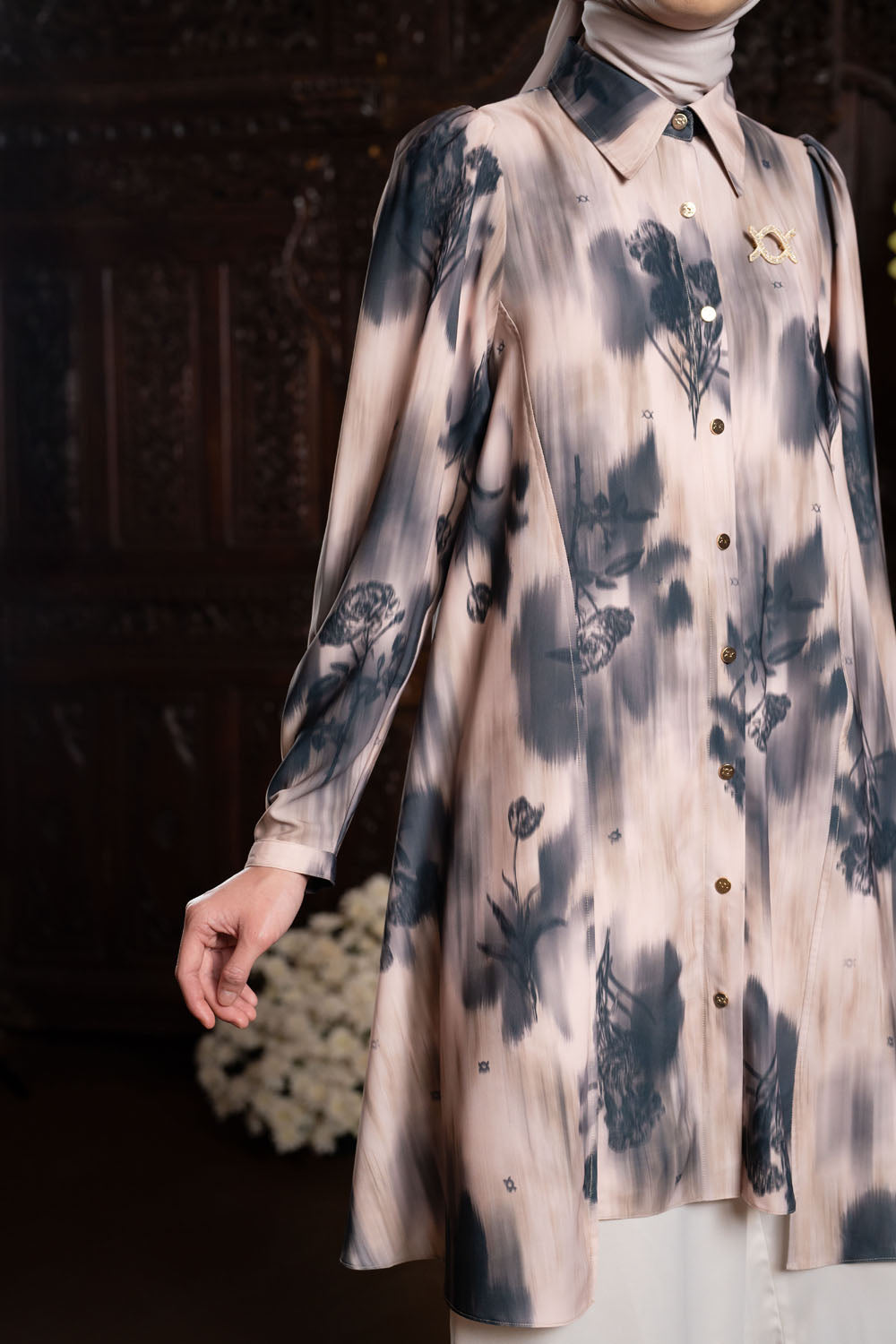 Selara Tunic Shadow Hazel