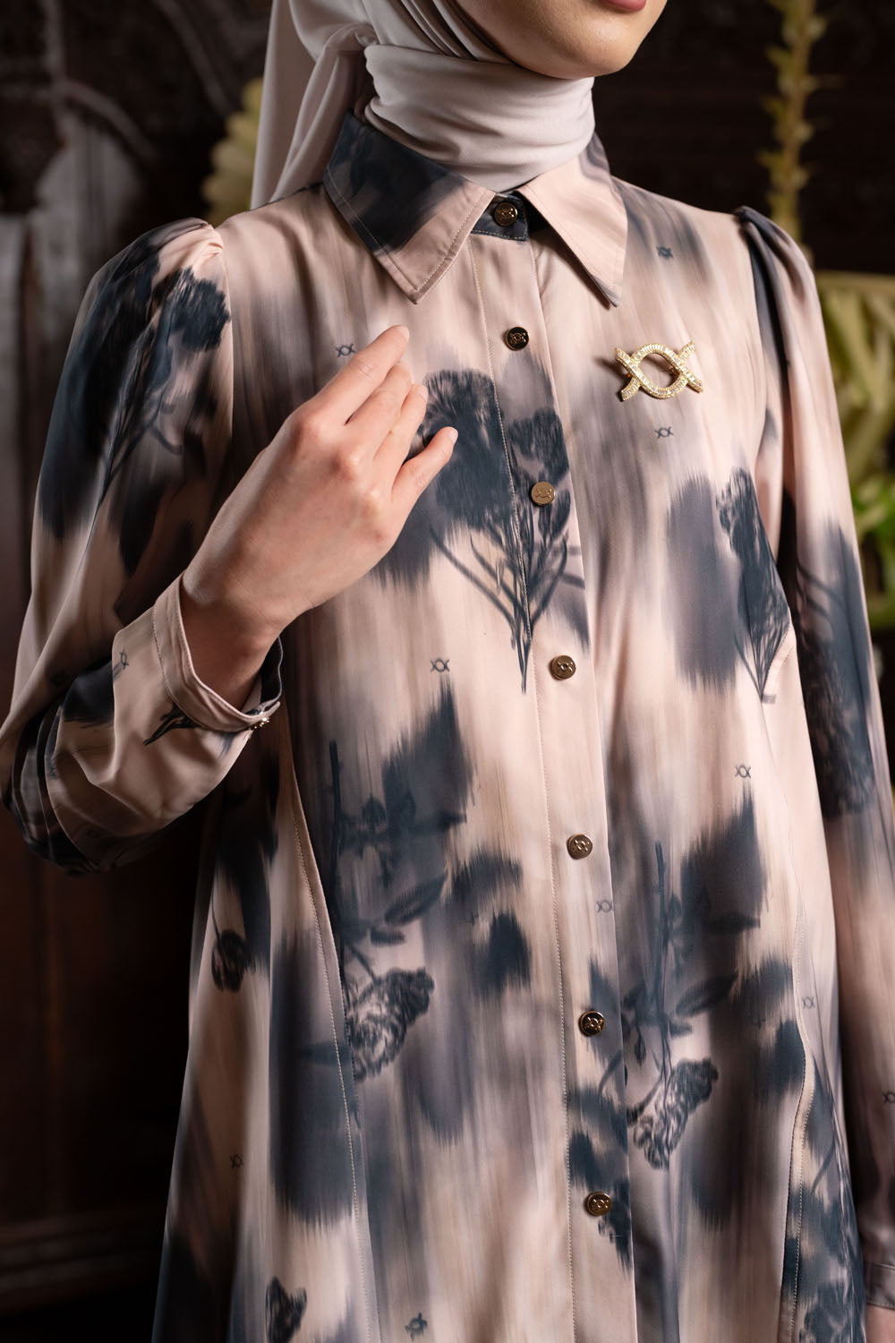 Selara Tunic Shadow Hazel