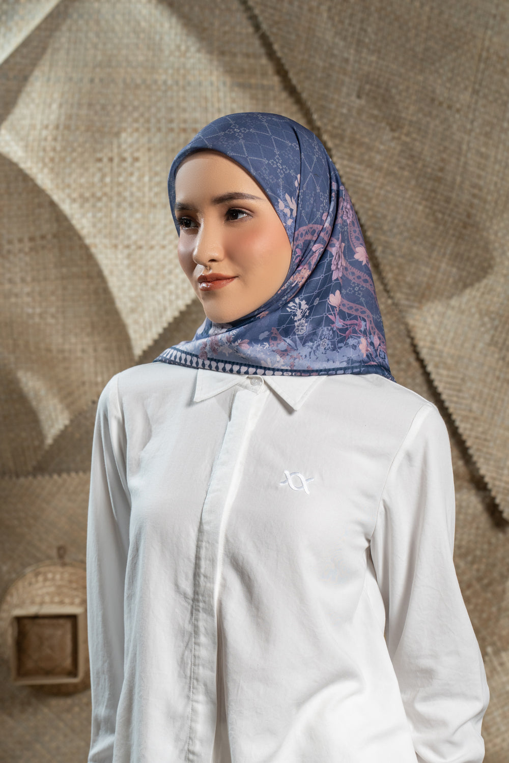 Noura Scarf Blue Berry