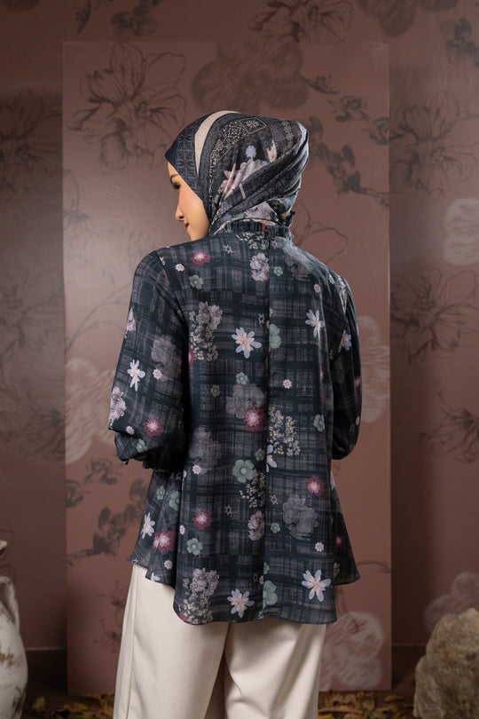 Sasmaya Blouse Midnight Charcoal