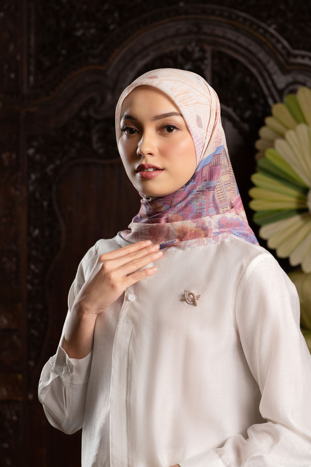 Laksmi Scarf Peony Blush