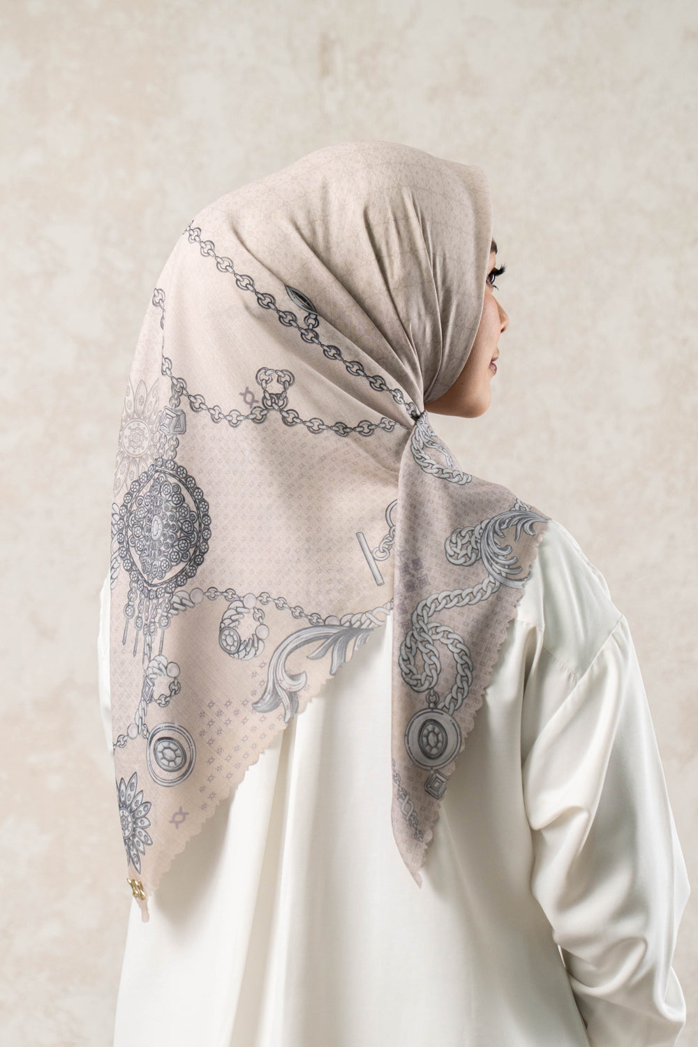 Dyahna Scarf Vanilla Wool