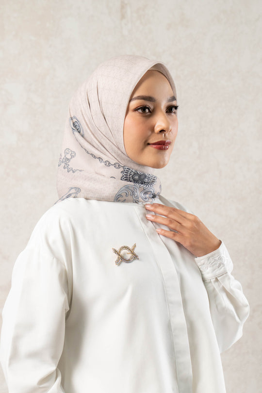 Dyahna Scarf Vanilla Wool