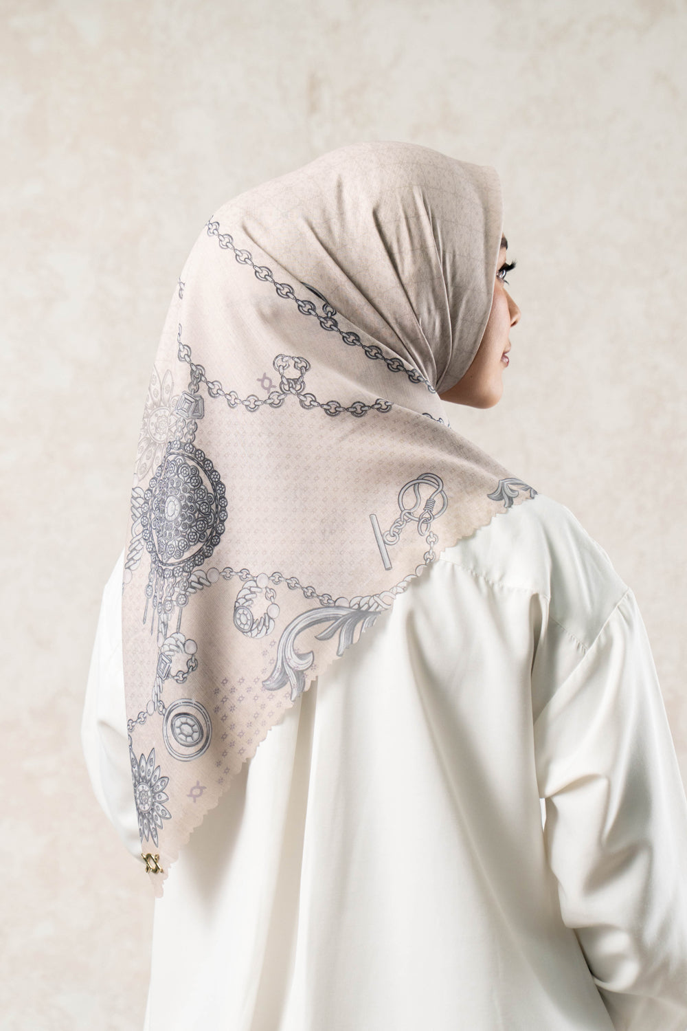 Dyahna Scarf Vanilla Wool