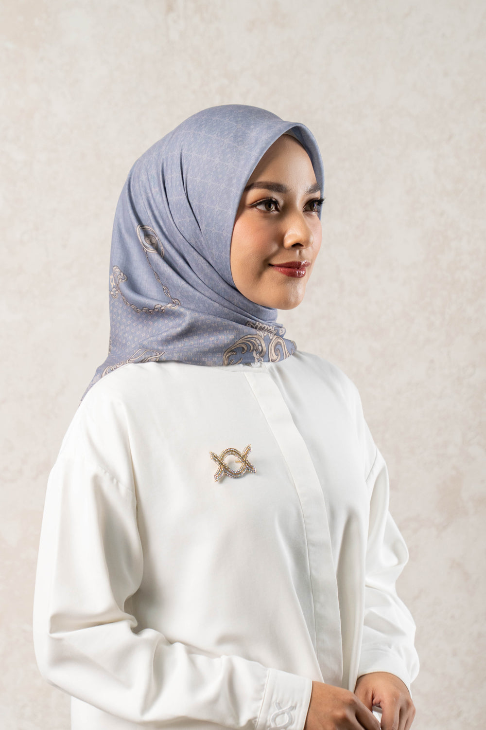 Dyahna Scarf Light Pewter