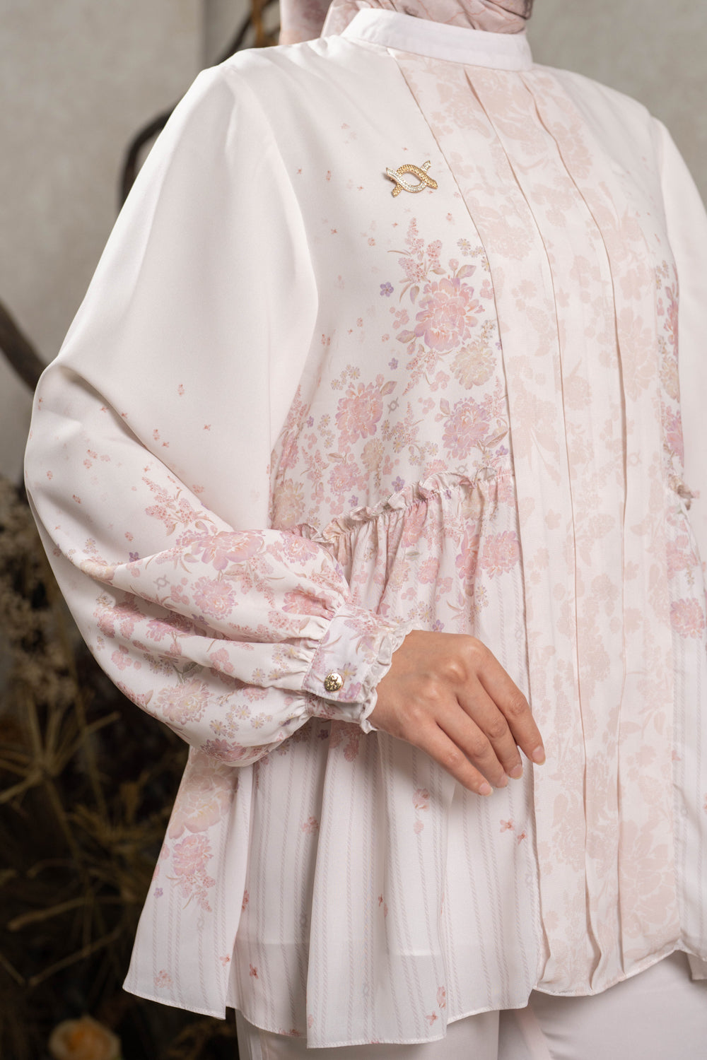 Nahira Blouse (Minor) Alabaster Marble