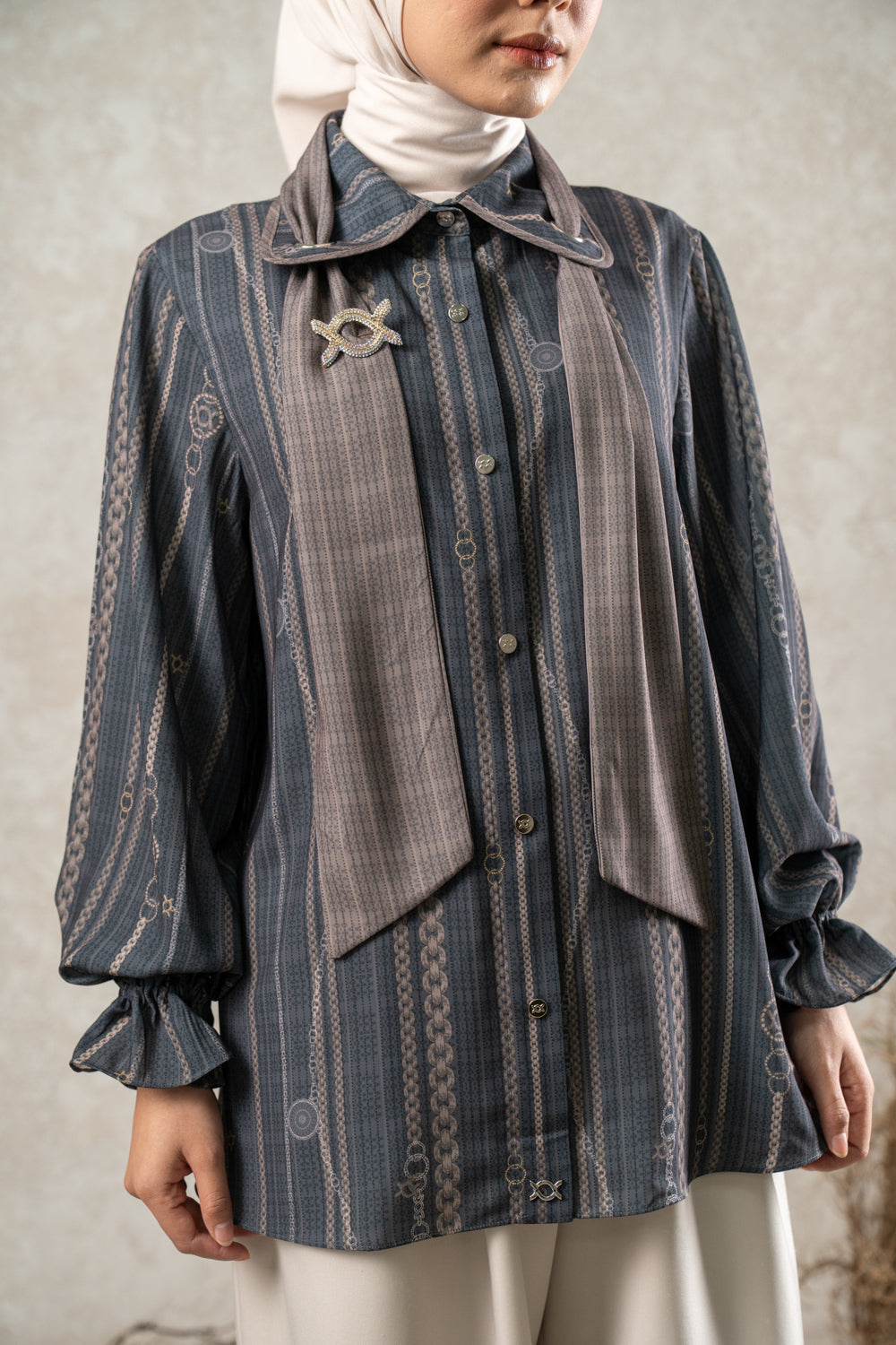 Manika Shirt Bronze Noir