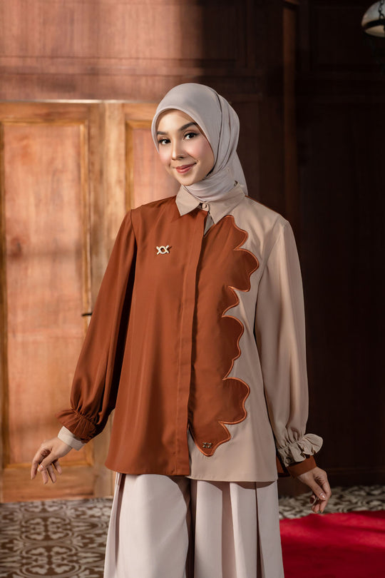 Lunetha Shirt  Amber Brown