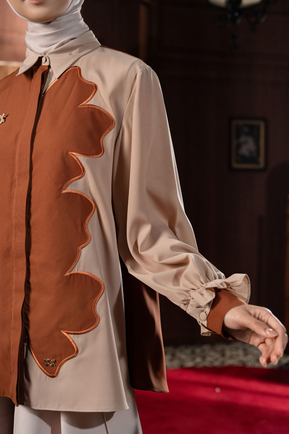 Lunetha Shirt  Amber Brown