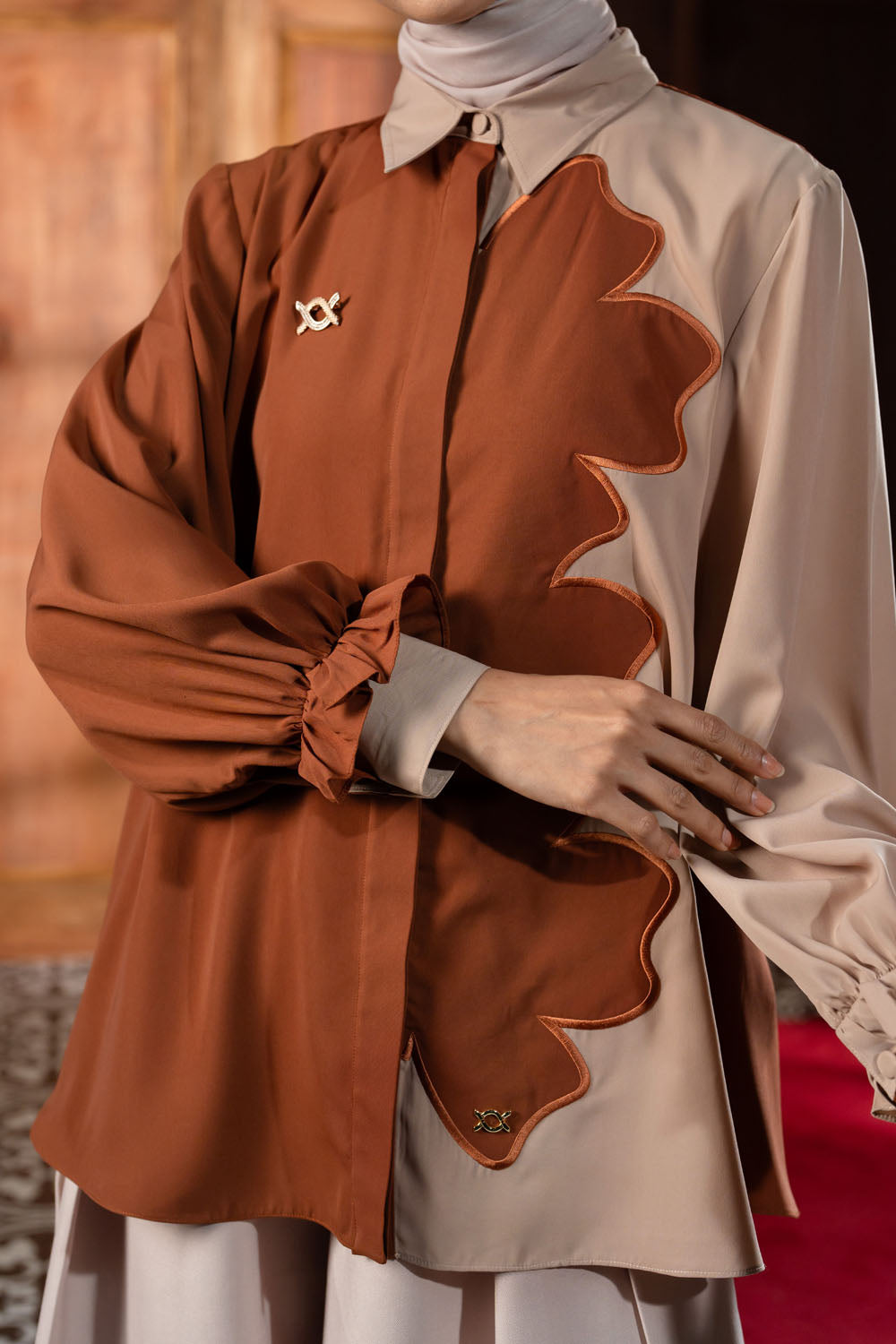 Lunetha Shirt  Amber Brown
