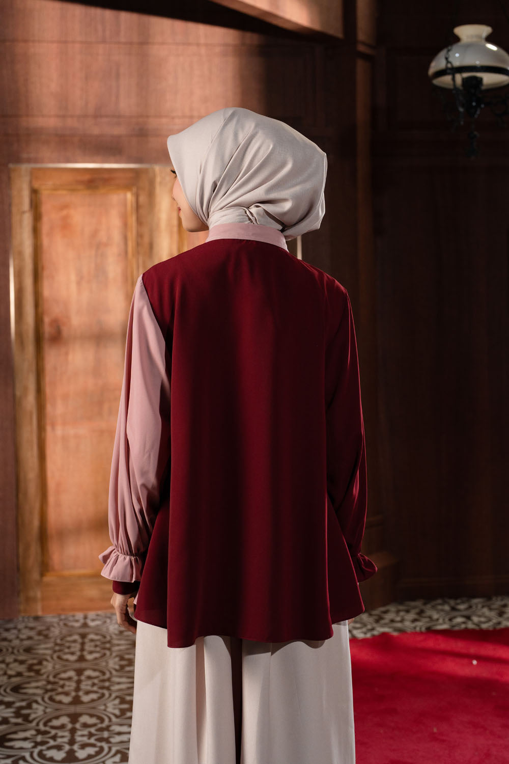 Lunetha Shirt  Merlot Blush