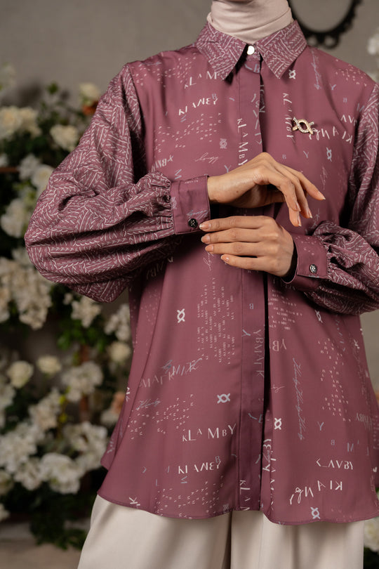 Aksalia Shirt Oker Merah