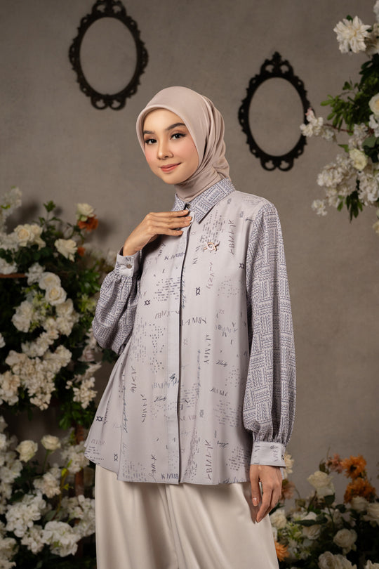 Aksalia Shirt Jati Kelabu