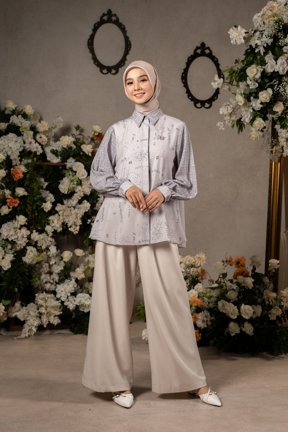 Aksalia Shirt Jati Kelabu