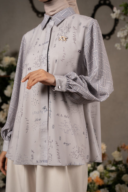 Aksalia Shirt (Minor) Jati Kelabu