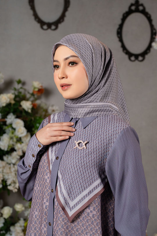 Romely Scarf Saliwah Kelabu
