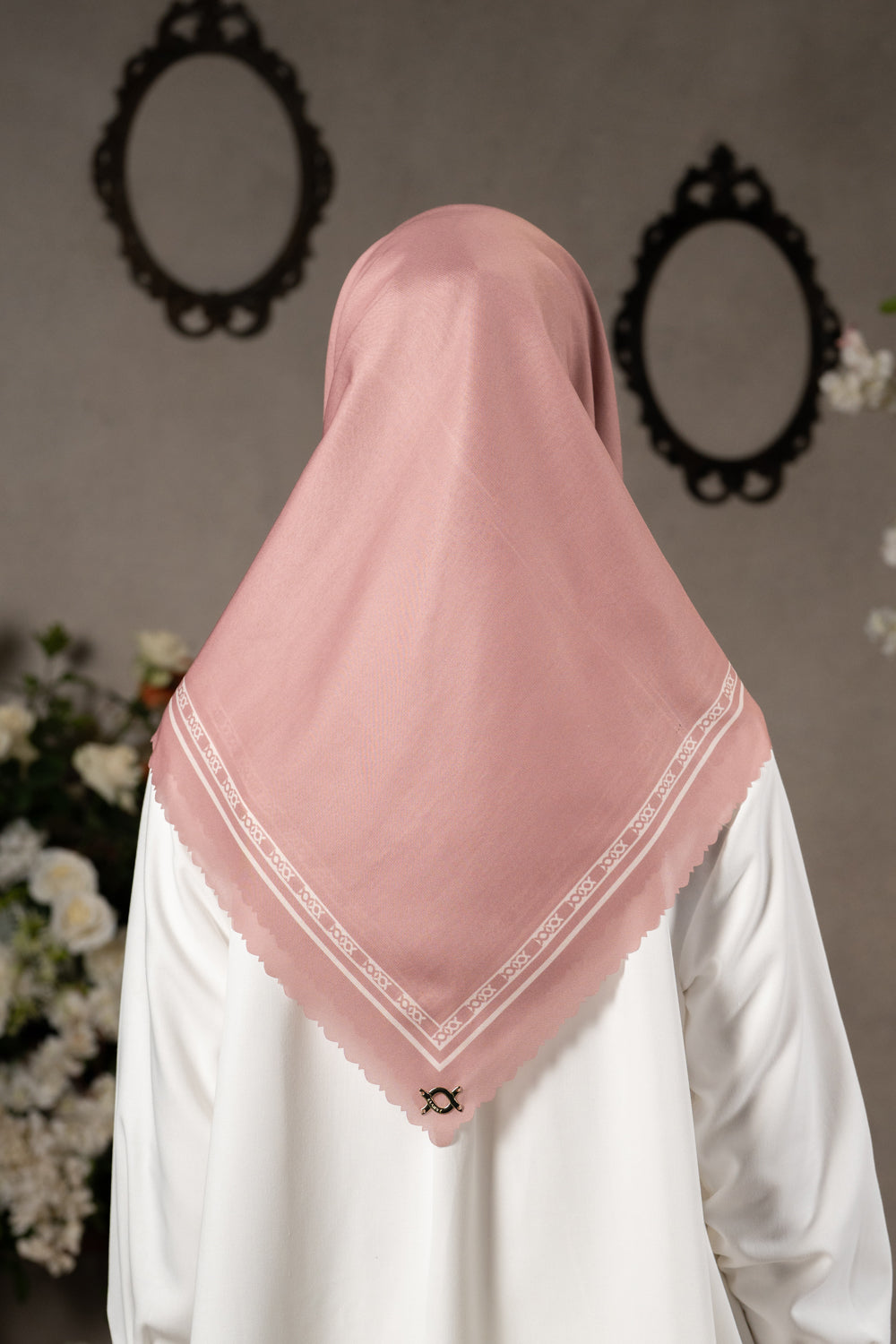 Monogram Daily Scarf Dusty Apricot