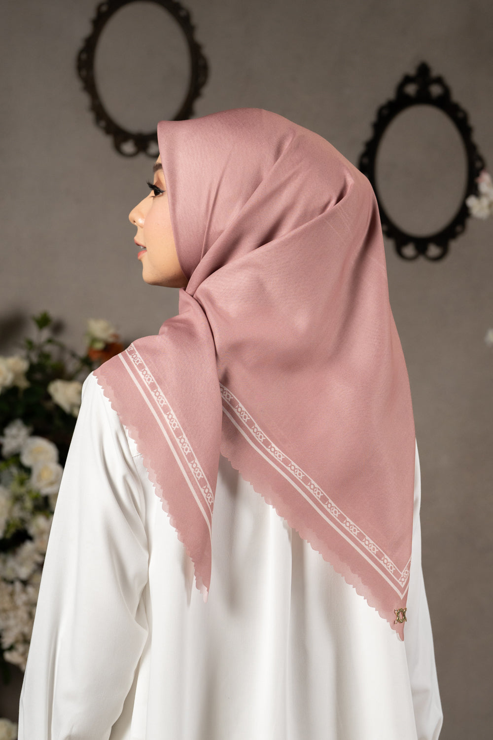 Monogram Daily Scarf Dusty Apricot