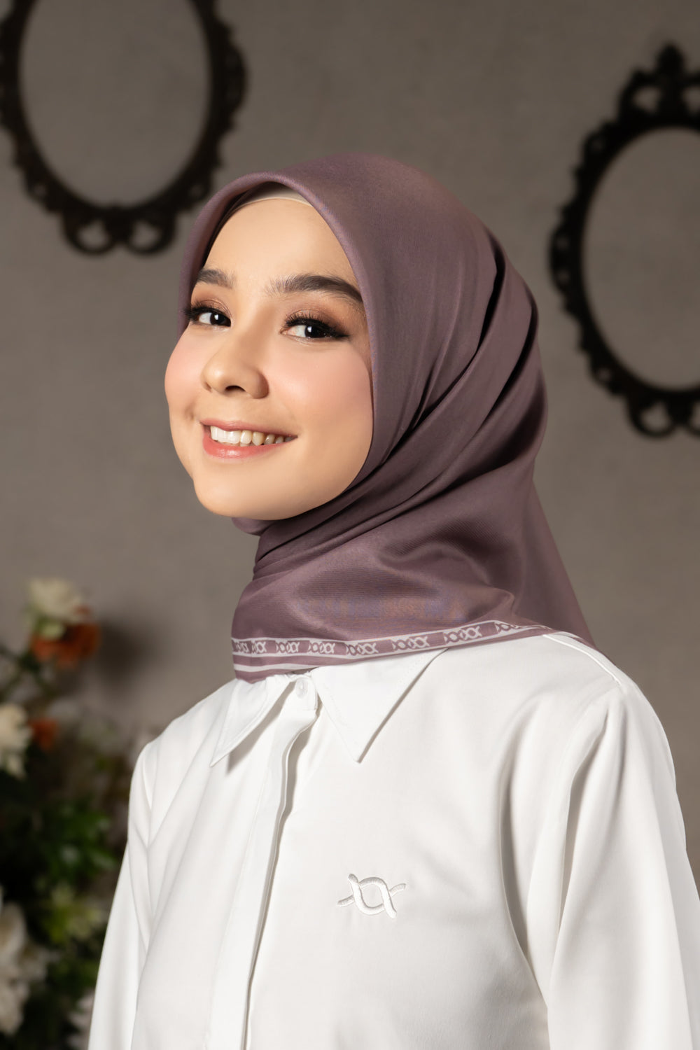 Monogram Daily Scarf Old Rose