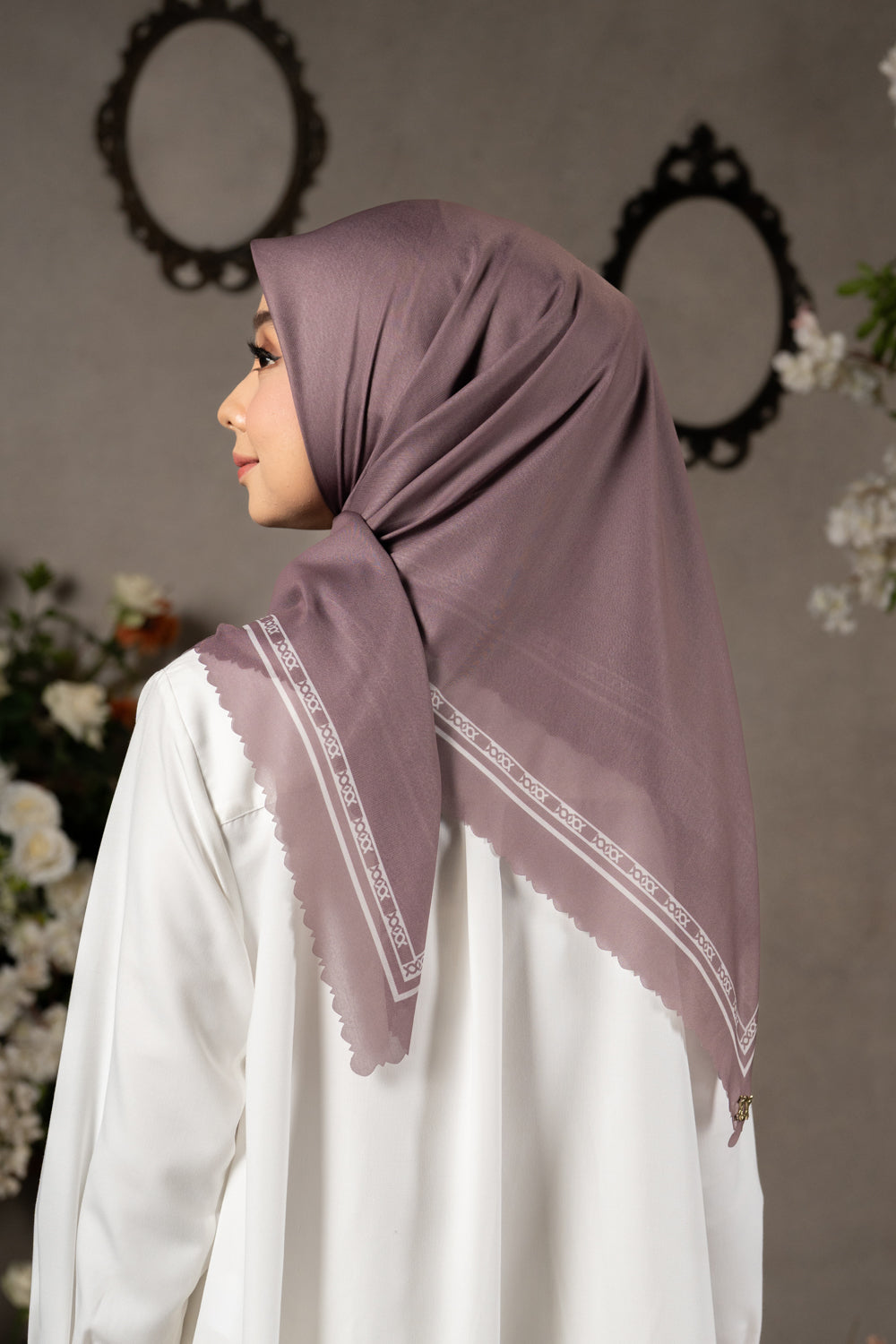 Monogram Daily Scarf Old Rose