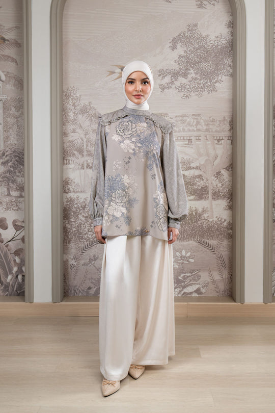 Seluna Blouse Abu Kelabu
