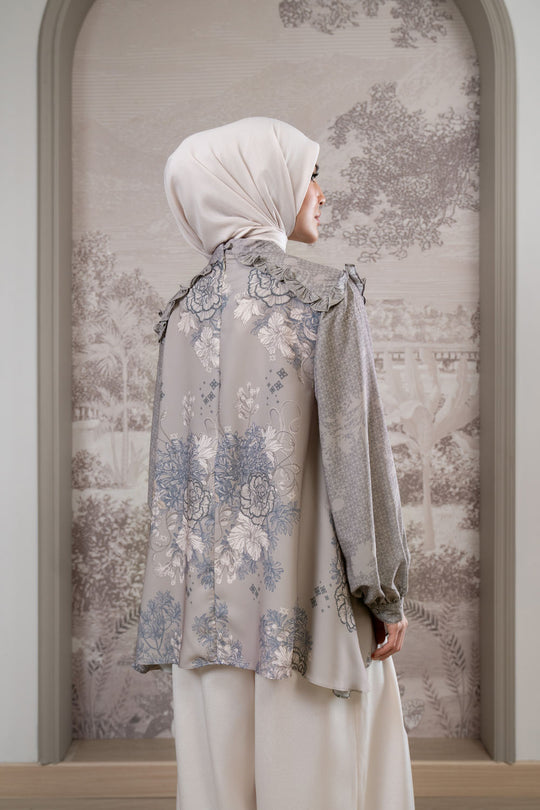 Seluna Blouse Abu Kelabu