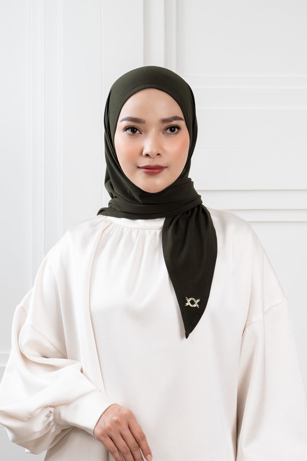 Enora Instant Hijab Hijau Meranti