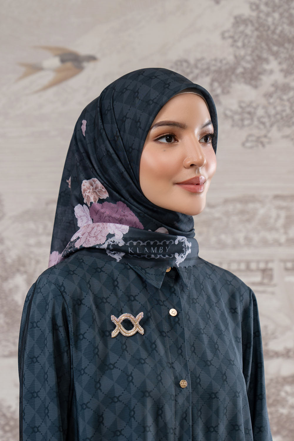 Rosette Scarf 2.0 Charcoal