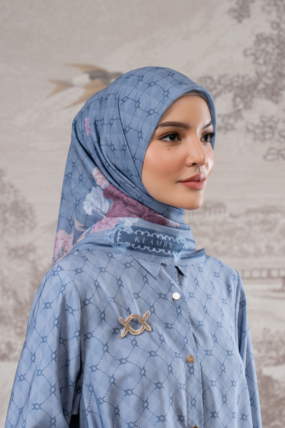 Rosette Scarf 2.0 Slate Grey